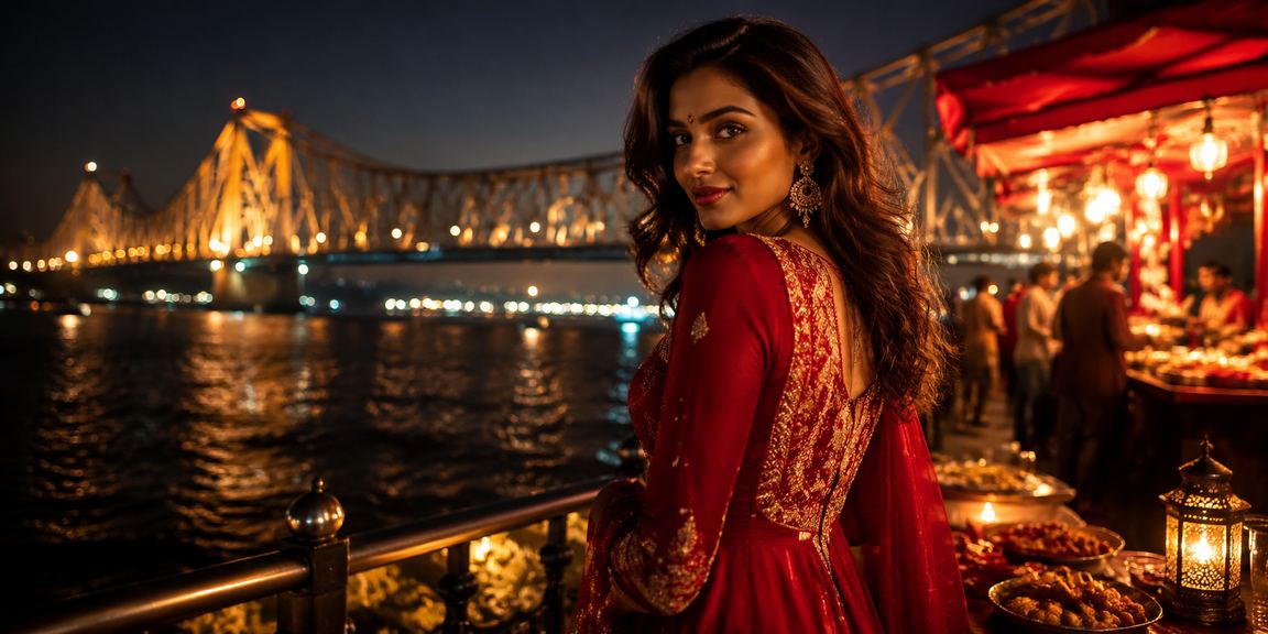 Kolkata Howrah Bridge casino entertainment in a festive setting
